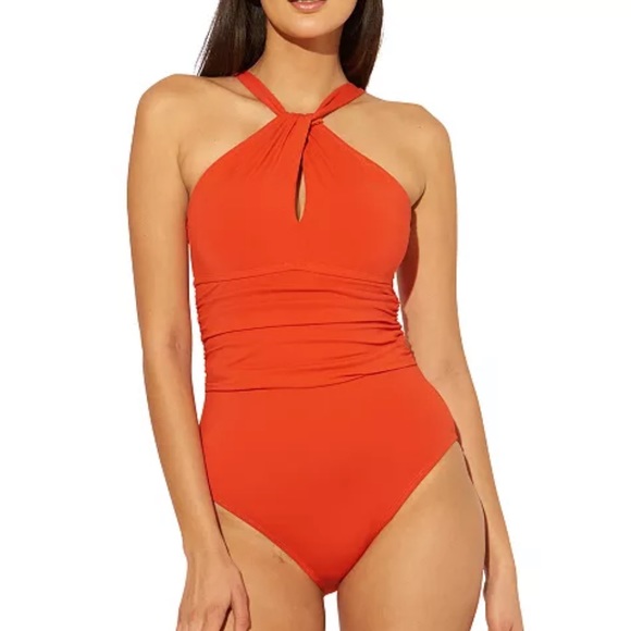 Bleu Rod Beattie High Neck Keyhole One Piece - Picture 5 of 16